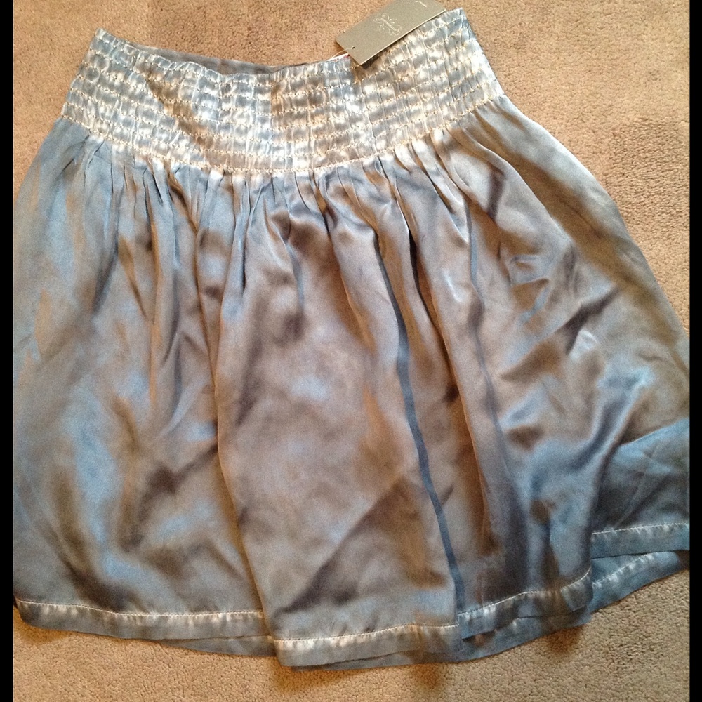 NWT Beautiful silver gray silk skirt